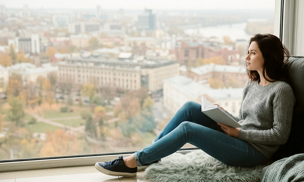 молодая девушка читает книги 5 причин почему полезно читать